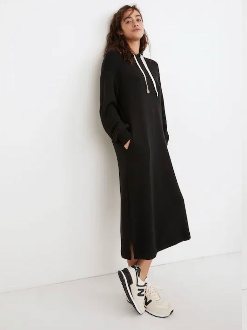 Madewell MWL Airyterry Hoodie Sweatshirt Dress